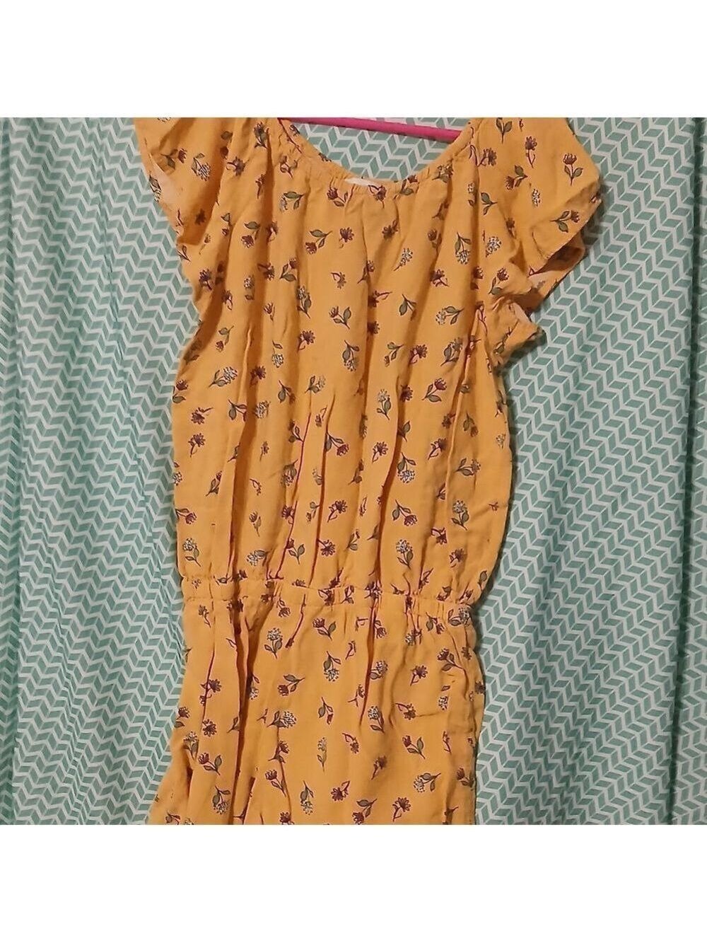 The Children's Place Yellow Floral Romper Size 10 12 - Picture 2 of 4